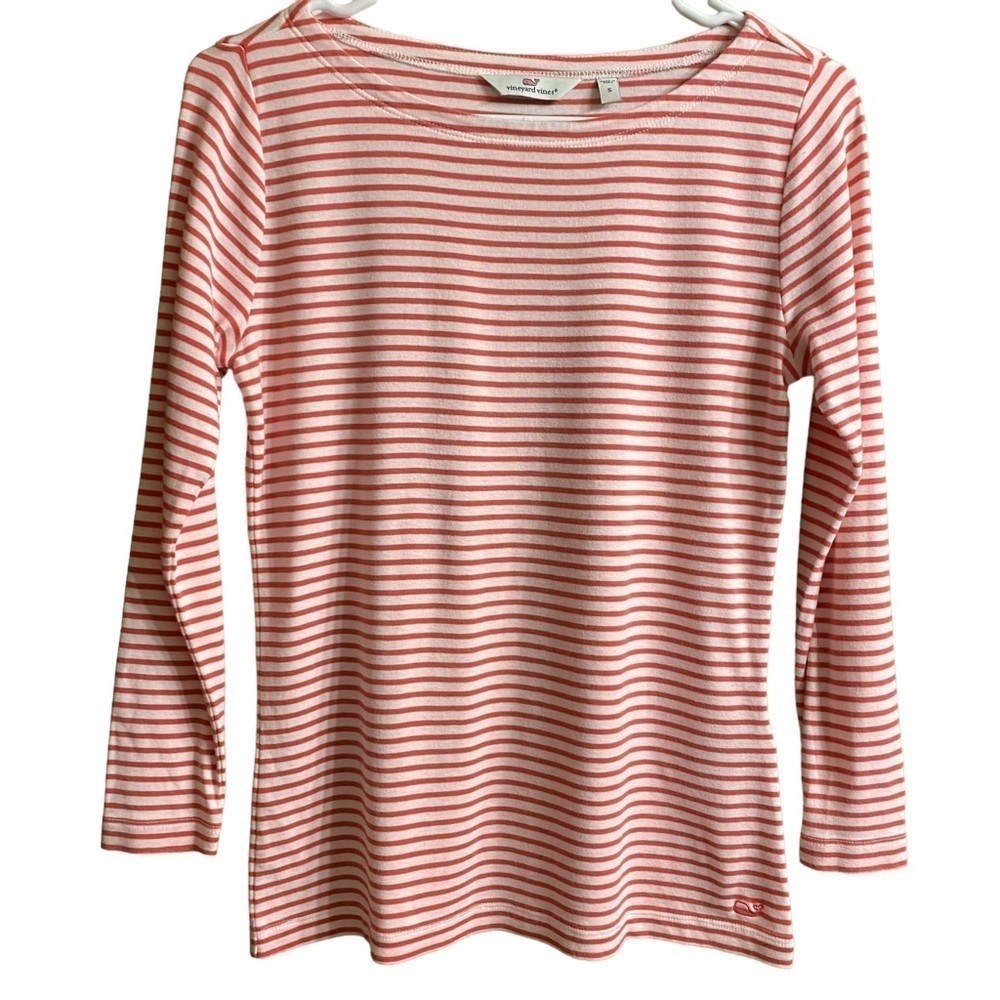 Vineyard Vines Red White Striped Blouse Top Size Small Cotton Blend Nautical